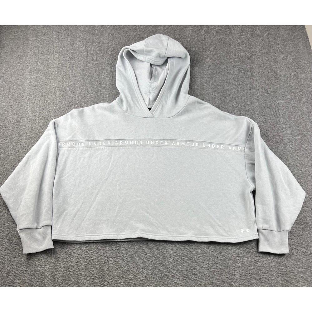 Under Armour Women's Loose Fit Hoodie Sweatshirt Medium Light Gray Size‎ Medium